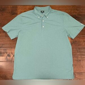 EUC ⚡️ AG Adriano Goldschmied Green Label Polo Shirt XXL Teal Blue Pique